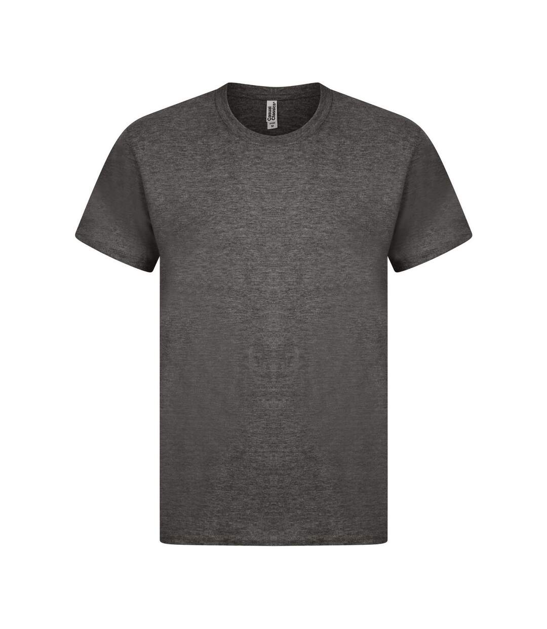 Unisex adult ringspun cotton organic t-shirt charcoal Casual Classics-1