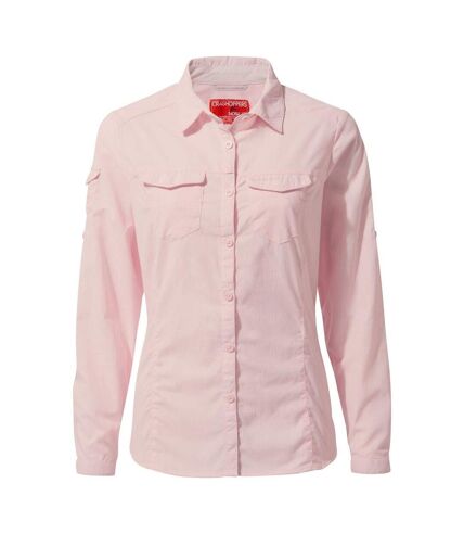 Craghoppers Womens/Ladies NosiLife Adventure II Long Sleeved Shirt (Seashell Pink) - UTCG1084