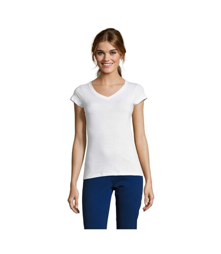 T-shirt Moon Femme Blanc SOLS