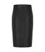 Womens/ladies Selrita5 Leather Slim Pencil Skirt Black Boss-2