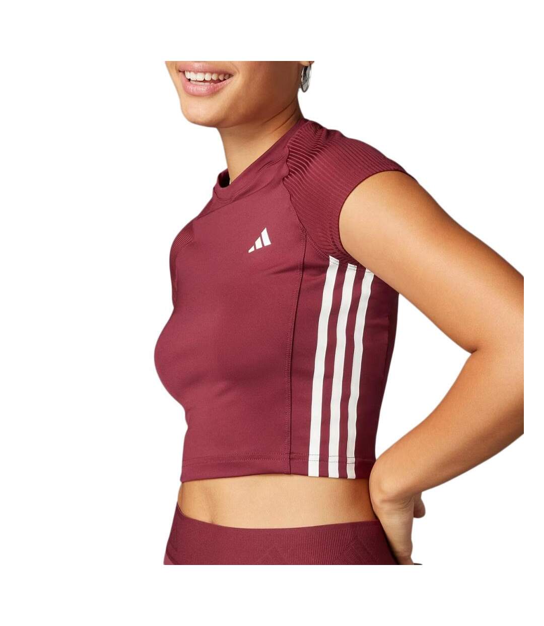 T-Shirt bordeaux femme adidas hyglm-1