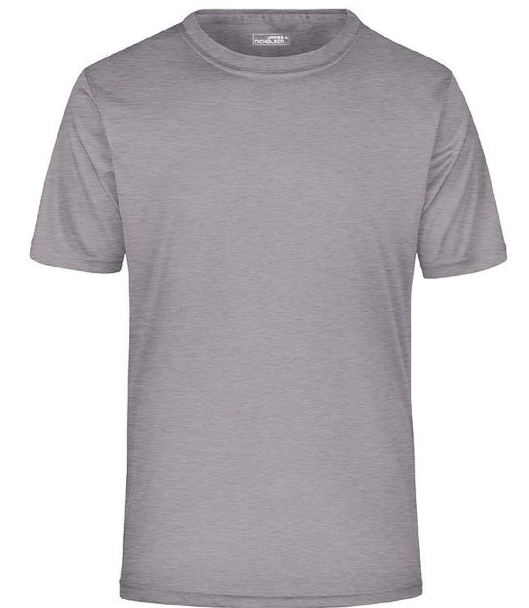 t-shirt respirant JN358 - gris clair- col rond - Homme-2