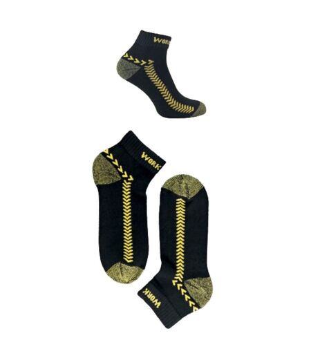 6 Pack Mens Cotton Anti Sweat Low Cut Work Socks for Steel Toe Boots