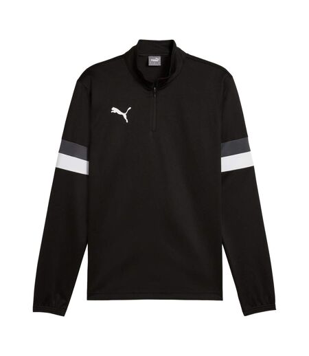 Mens teamrise quarter zip top black Puma