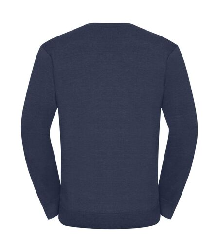 Collection pullover à col en v homme bleu marine Russell