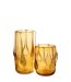 Vase Design en Verre Drippy 33cm Ambre-2
