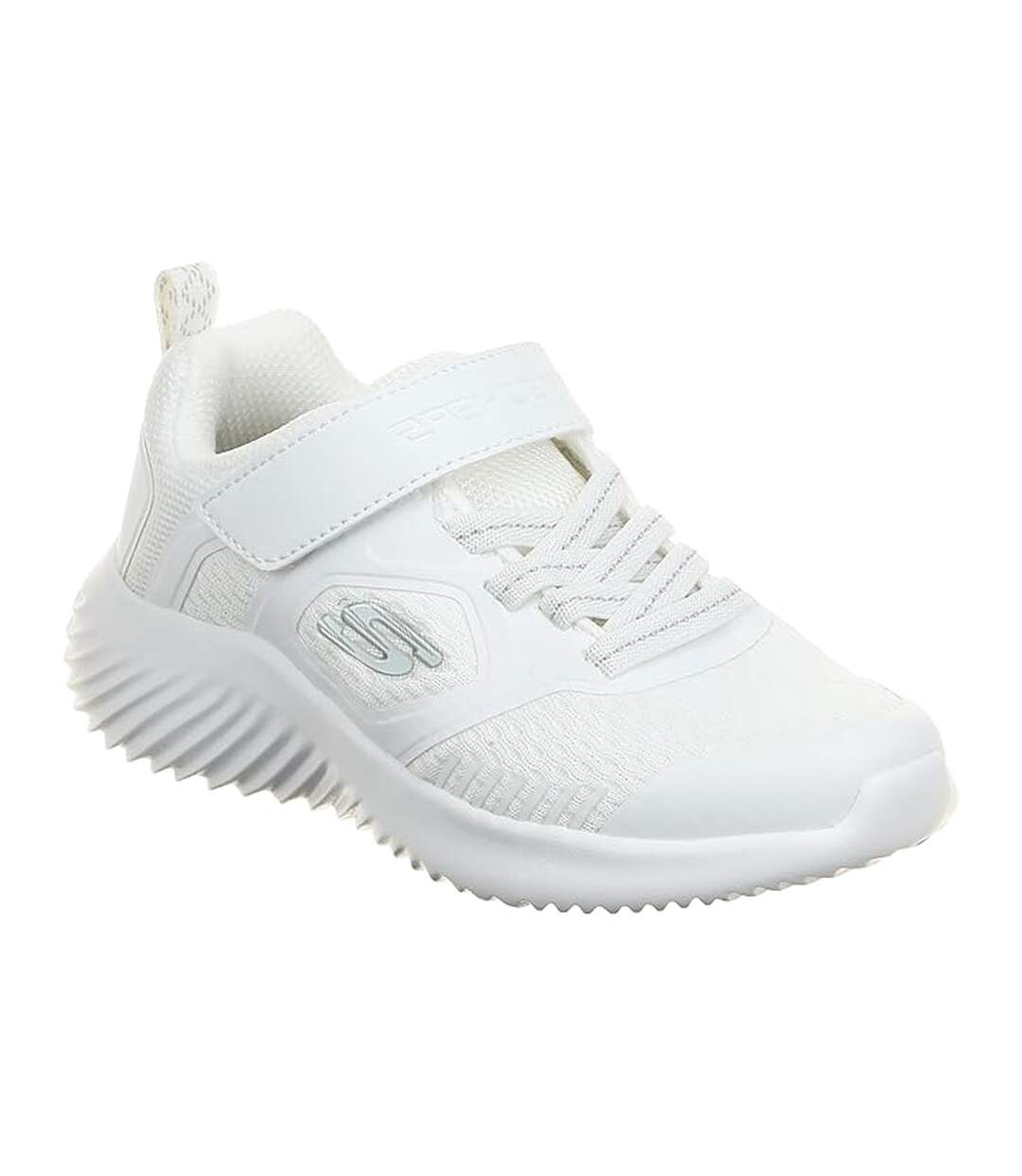 Childrens/kids Bounder Mesh Trainers White Skechers-1