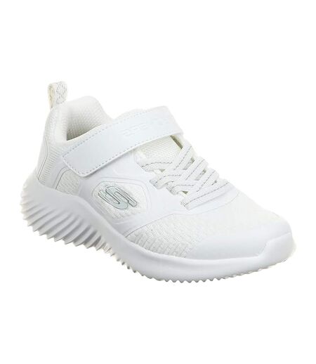 Childrens/kids Bounder Mesh Trainers White Skechers