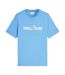 Mens Summer Chest Print Regular T-shirt White Blue Tommy Hilfiger-2