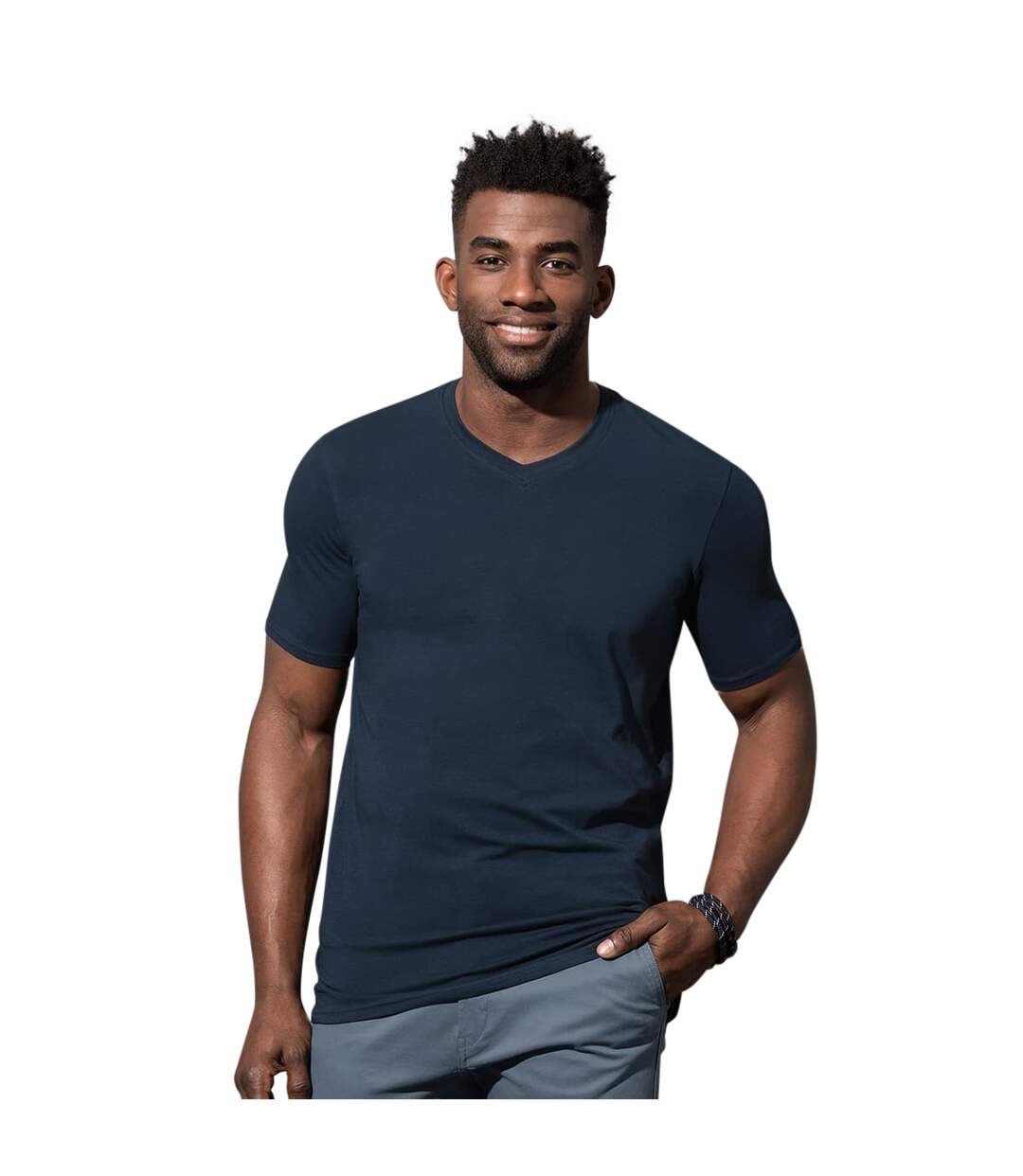 Stedman Stars Mens Clive V Neck Tee (Marina Blue)