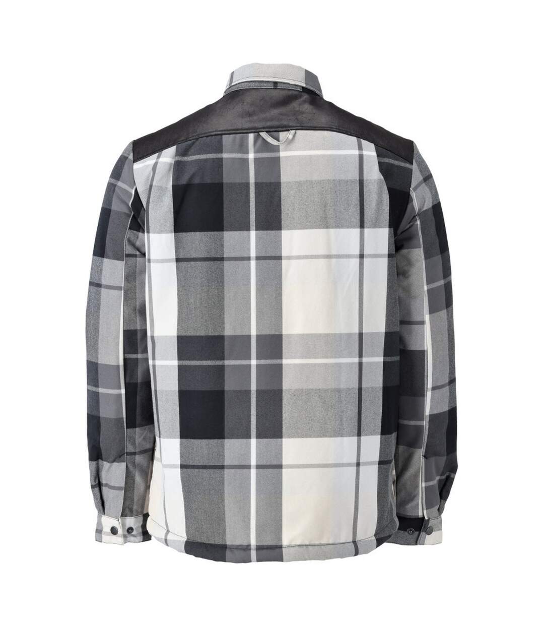 Mens Customised Checked Pile Shirt Stone Grey Mascot-2
