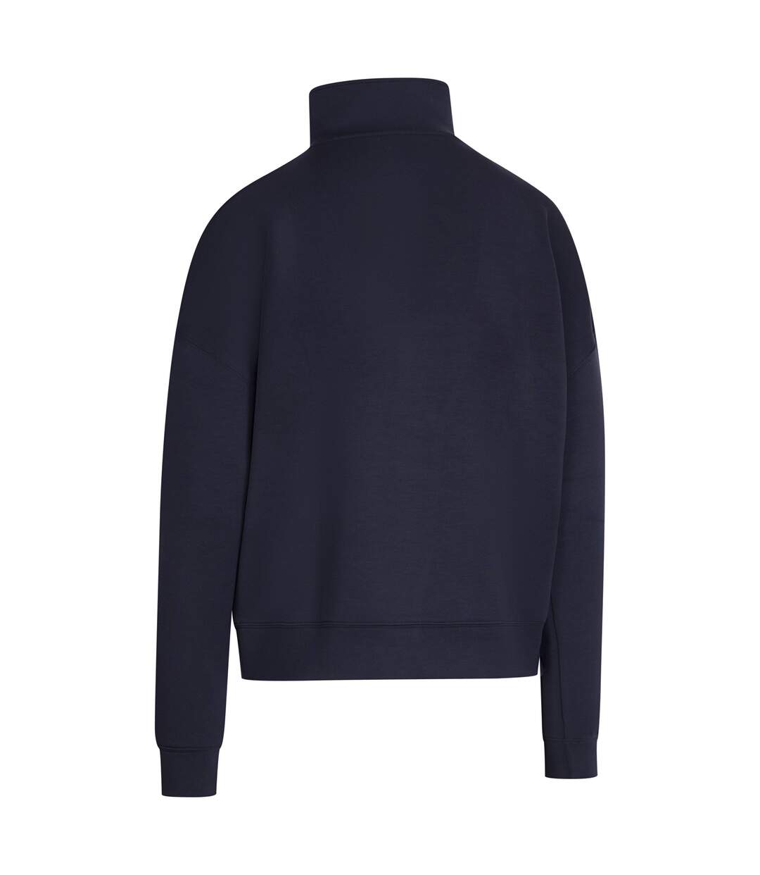 Sweat Uni À Col Montant Zippé Jean Femme Bleu Marine Trespass-3