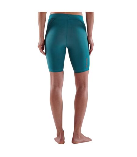 Womens/ladies Series-3 Compression Shorts Teal Blue Skins