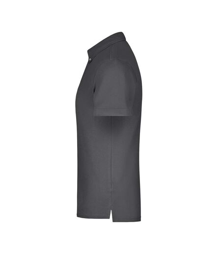 Polo Motif/style Uni Homme Graphite Blanc James And Nicholson
