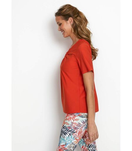 T-shirt maille crêpe extensible bijou