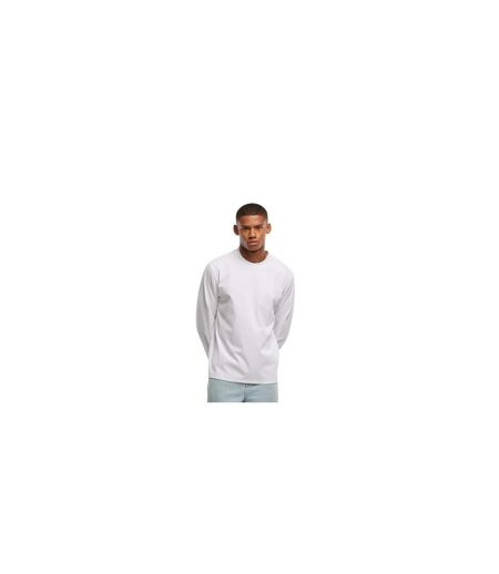 Mens Sorona Loose Long-sleeved T-shirt White Build Your Brand