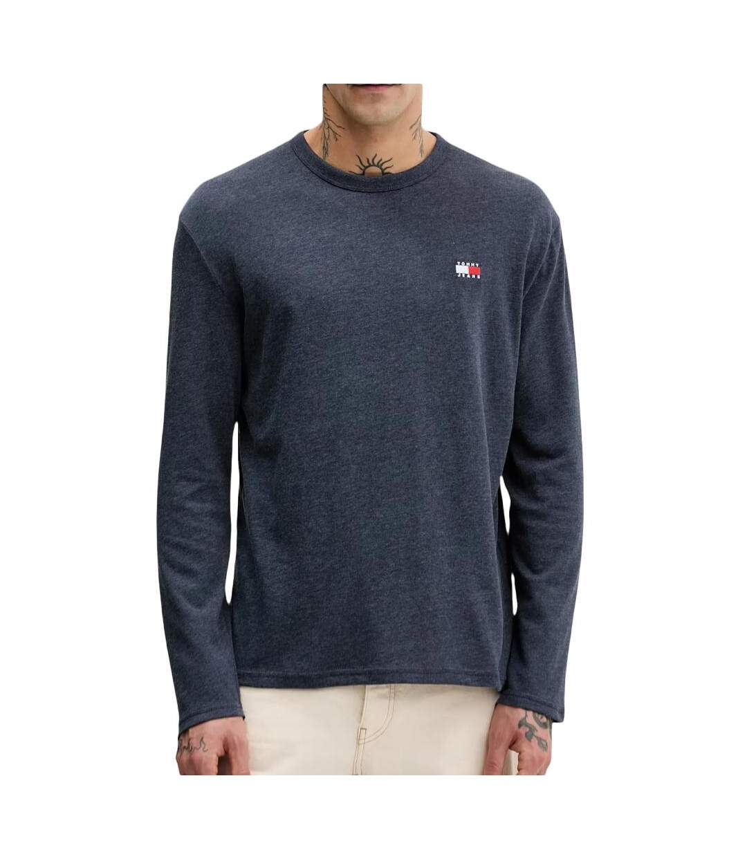 T-Shirt manches longues noir homme tommy hilfiger tjm reg-1