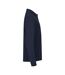 Mens Premium Stretch Long-sleeved Polo Shirt Navy Clique-4