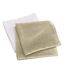 Lot de 2 Essuie-mains Gourmet 50x50cm Naturel & Blanc-1