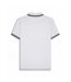 Mens Tipped Polo Shirt White Black Lambretta-2