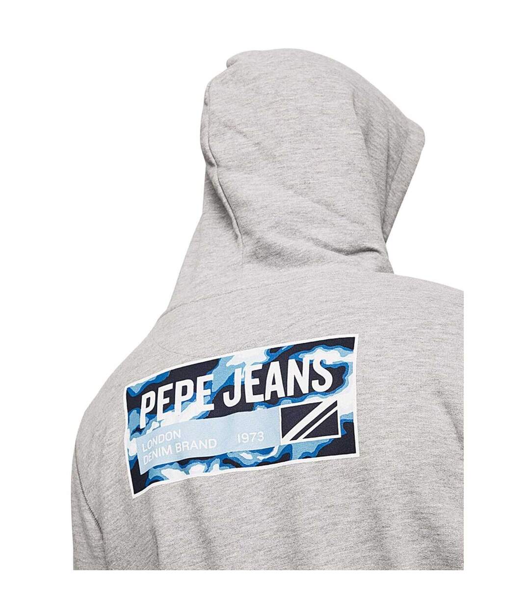 Sweat À Capuche Motif/style Logo Homme Gris Pepe Jeans-4