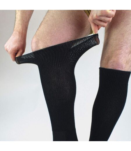4 Pack Long Bamboo Diabetic Socks With Grips for Men and Women