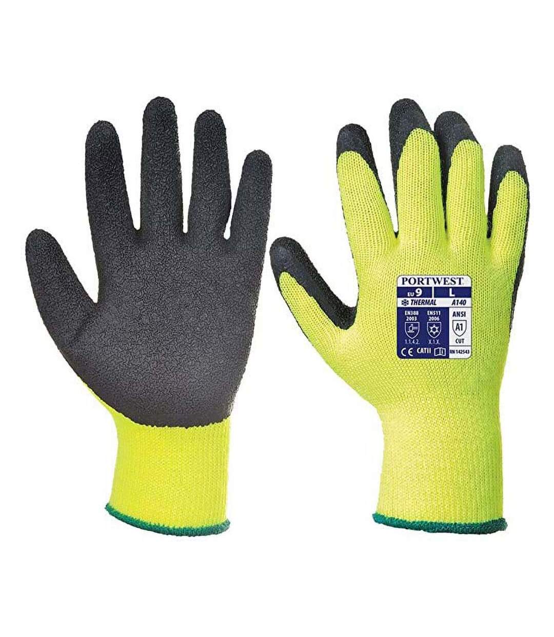 Thermal grip a140 gants de travail thermiques adulte unisexe xl noir Portwest-3