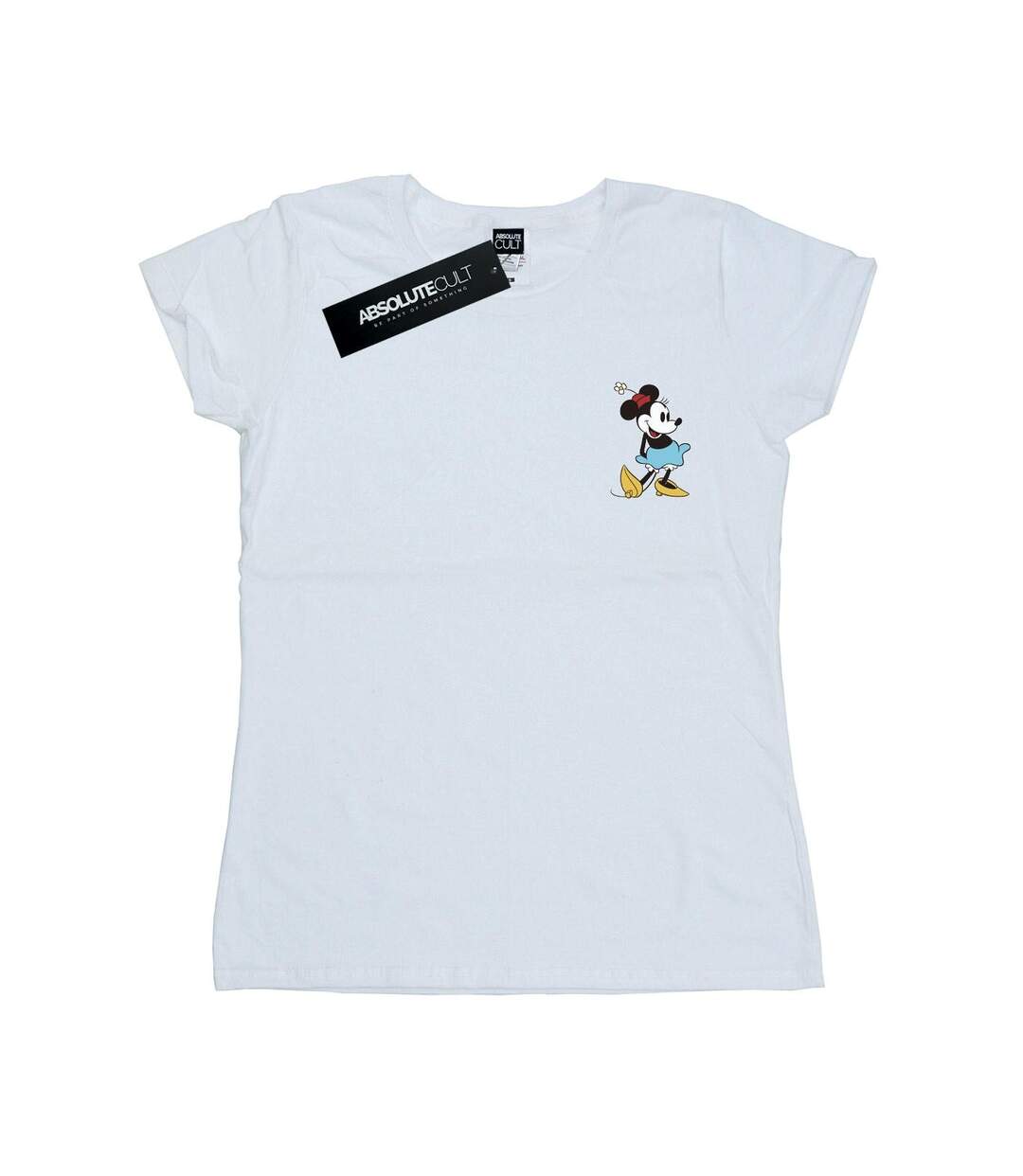 Disney Femme/Ladies Minnie Mouse Kick Chest Cotton T-Shirt (Blanc) - UTBI31752-1