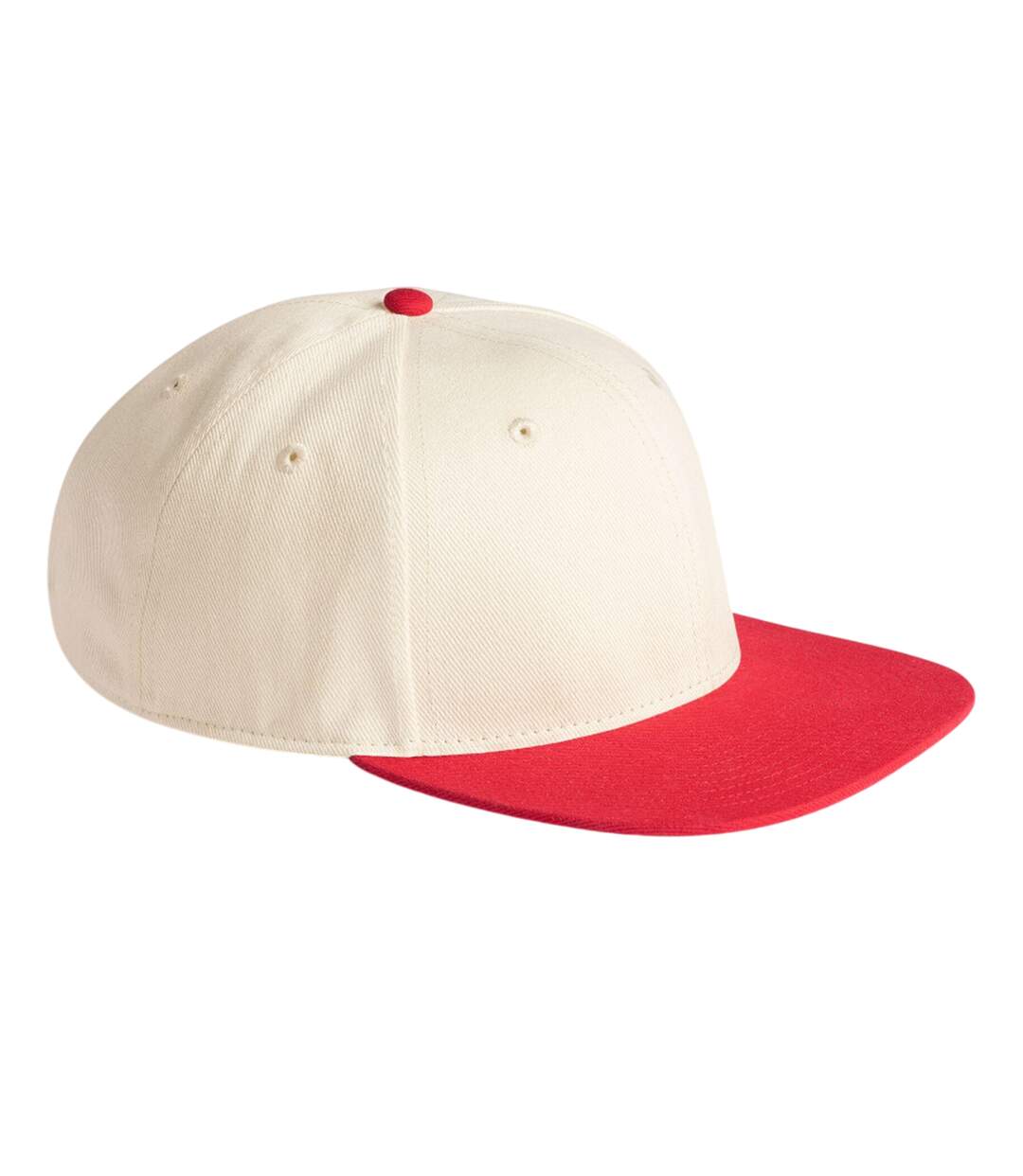 Casquette De Baseball Motif/style Contrasté Adulte Naturel Rouge Beechfield-1