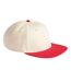 Casquette De Baseball Motif/style Contrasté Adulte Naturel Rouge Beechfield-1