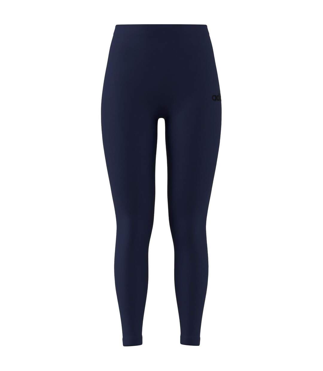 Womens/ladies Essentials Linear Leggings Navy White Adidas-1