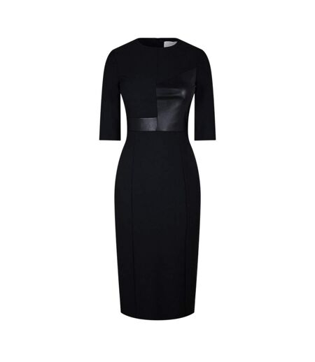 Robe Mi-longue Motif/style Asymétrique Dezona Femme Noir Boss