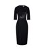 Robe Mi-longue Motif/style Asymétrique Dezona Femme Noir Boss-2