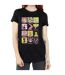 Disney Femme/Ladies - T-shirt boyfriend en coton avec carrés de la Fée Clochette (Noir) - UTBI46466-3