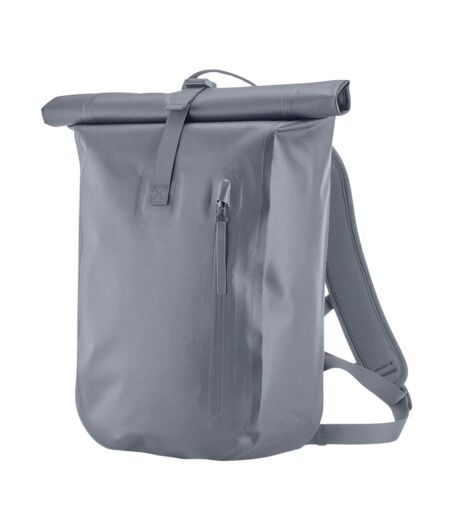 Lite Roll Top Waterproof Backpack One Size Blue Grey Quadra