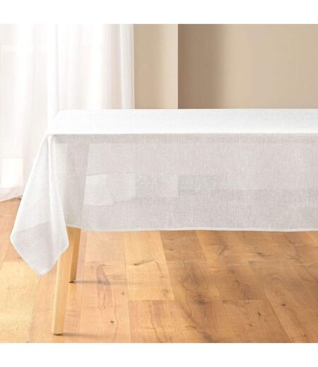 Nappe Uni Métallisé Strass 140x300cm Argent