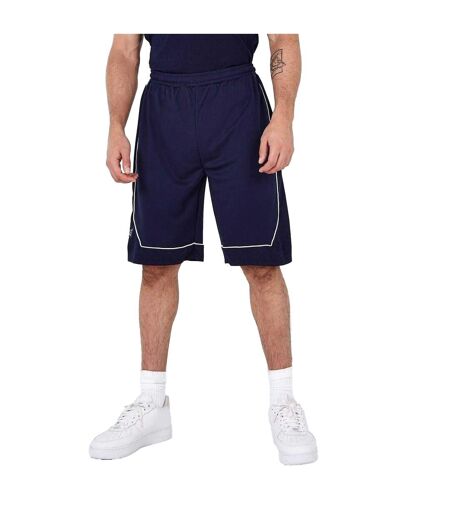 Mens Loose Basketball Shorts Navy White Everlast
