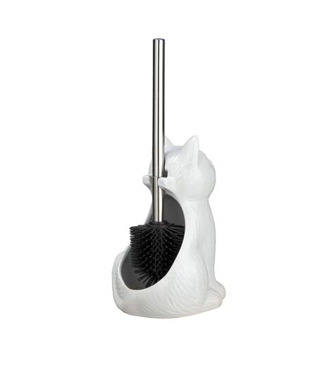 Brosse WC Cat en céramique - Blanc