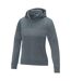 Womens/ladies Anorak Hooded Half Zip Sweatshirt Steel Grey Elevate Life-3