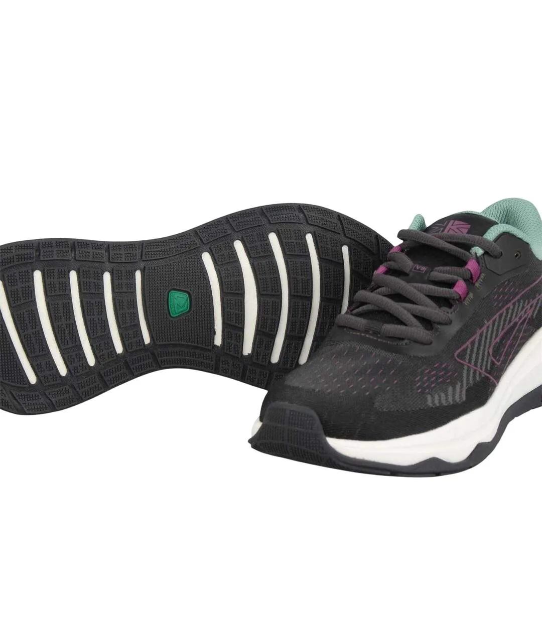 Womens/ladies Tempo Trainers Black Teal Karrimor-4