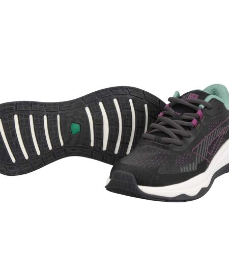 Womens/ladies Tempo Trainers Black Teal Karrimor