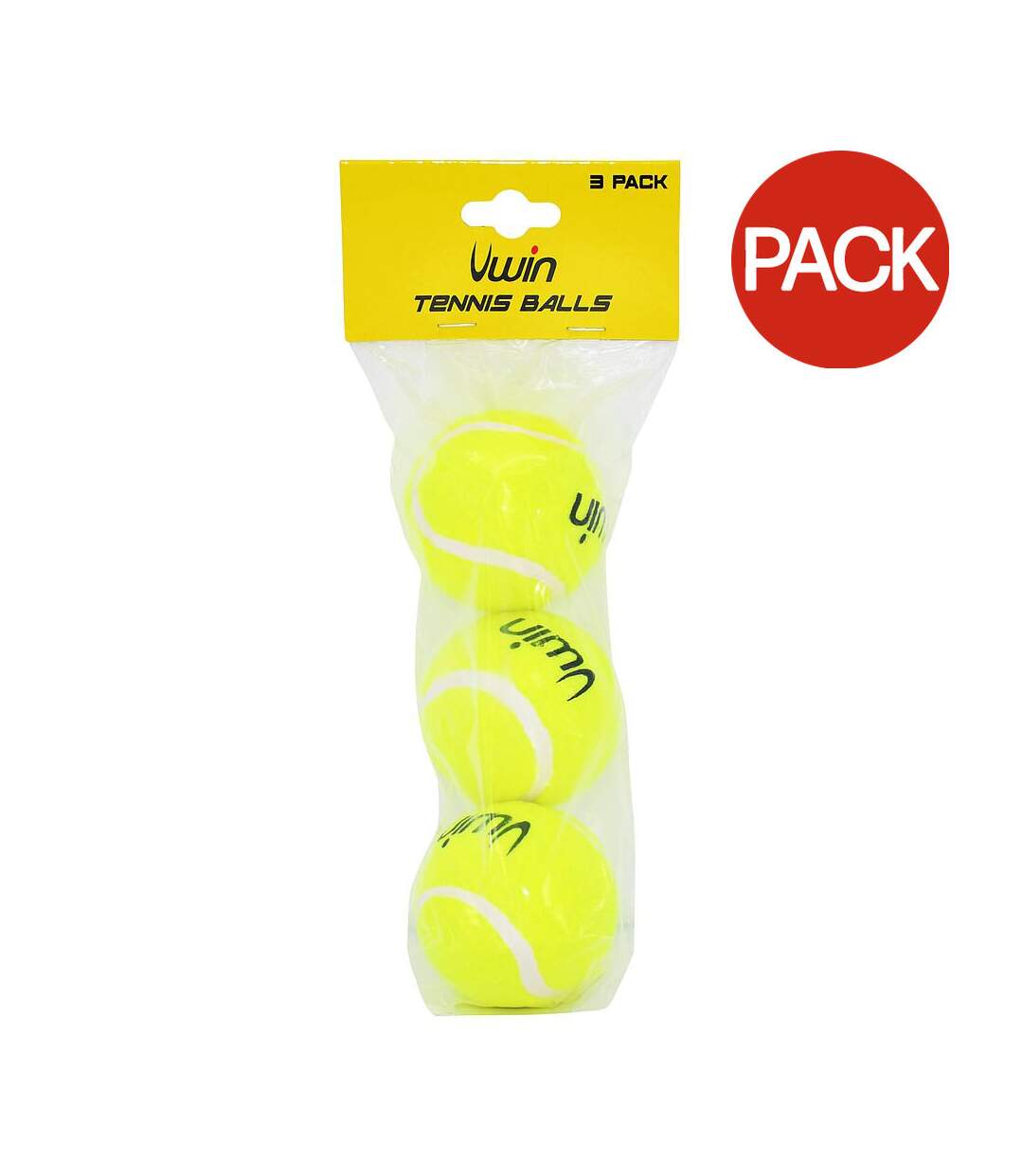 Pack of 3  Trainer tennis balls  one size light green Uwin-1