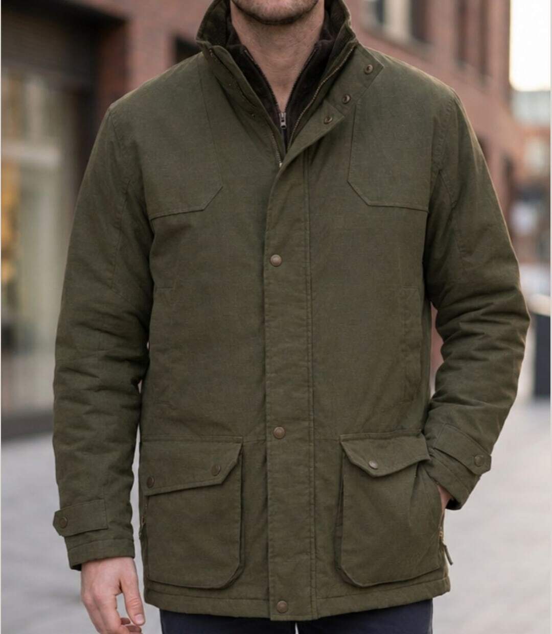 LEDERTYS COUNTRY — Veste matelassée marron : robustesse canvas et protection déperlante-1