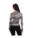 Womens/ladies Tie Dye Long-sleeved Sweater Top Grey Diesel-4
