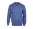 Pull Homme Col Boutonné Parvis1 – Maille Coton Mélangé Bleu-2
