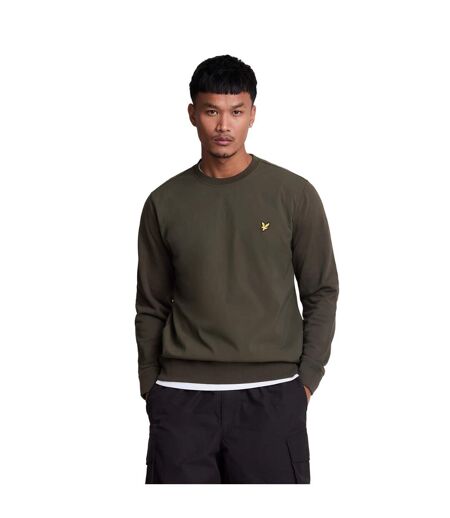 Mens hybrid sweatshirt olive Lyle & Scott