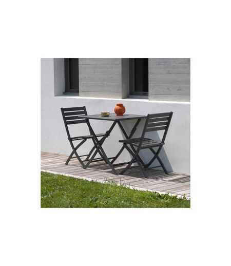 Chaise de Jardin Pliante Marius 82cm Gris Anthracite