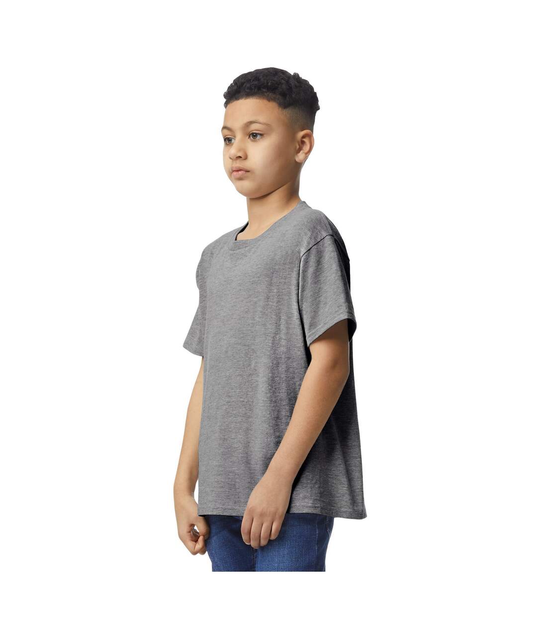 T-shirt souple pour enfants bruyère graphite Gildan-3