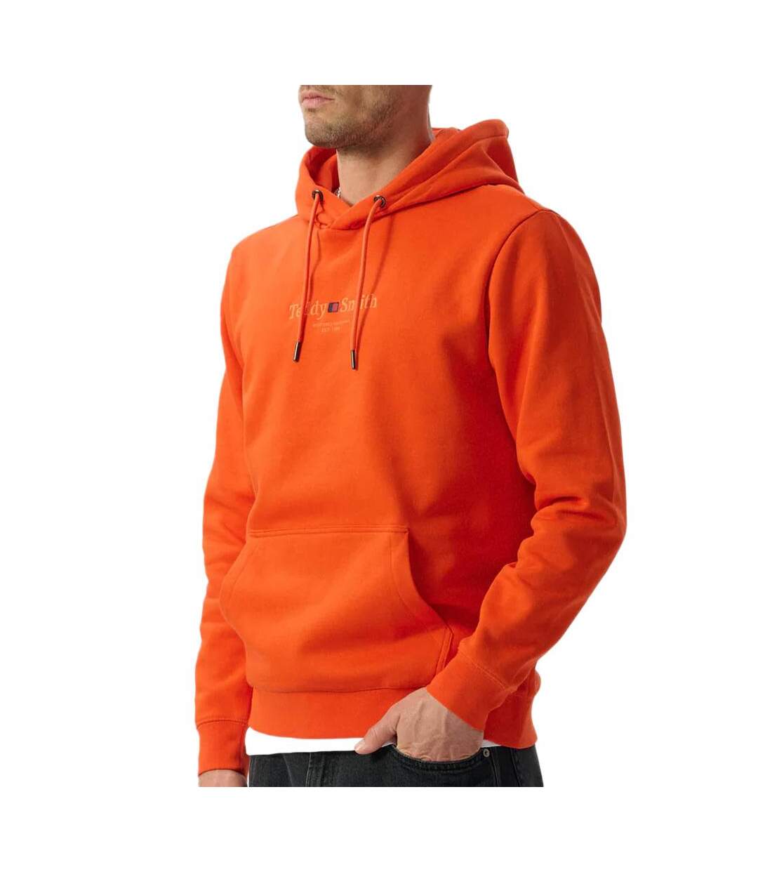 Sweat à capuche orange homme teddy smith jim - m-2
