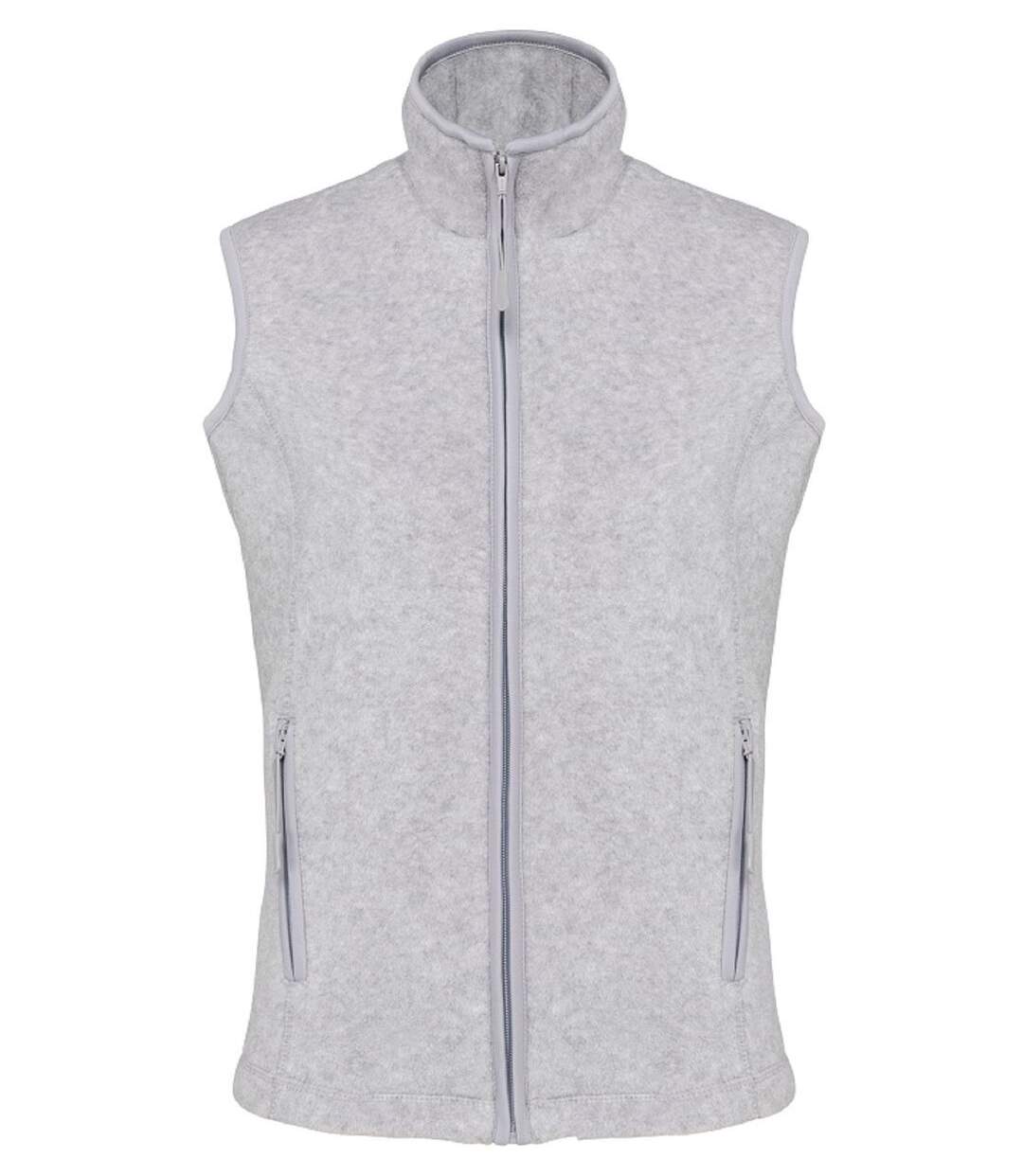 Gilet sans manches micro polaire femme - K906 - blanc chiné ash